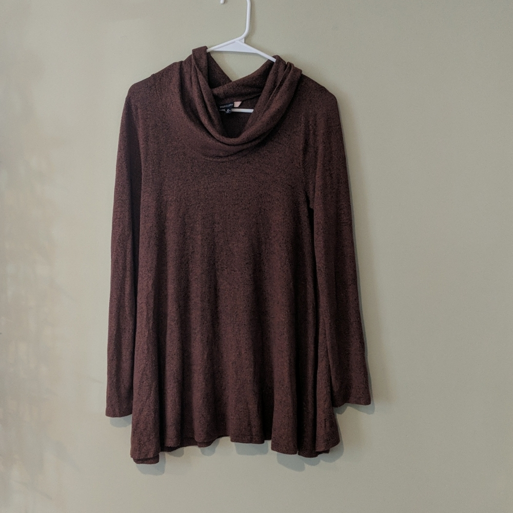 Brown cowl neck sweater